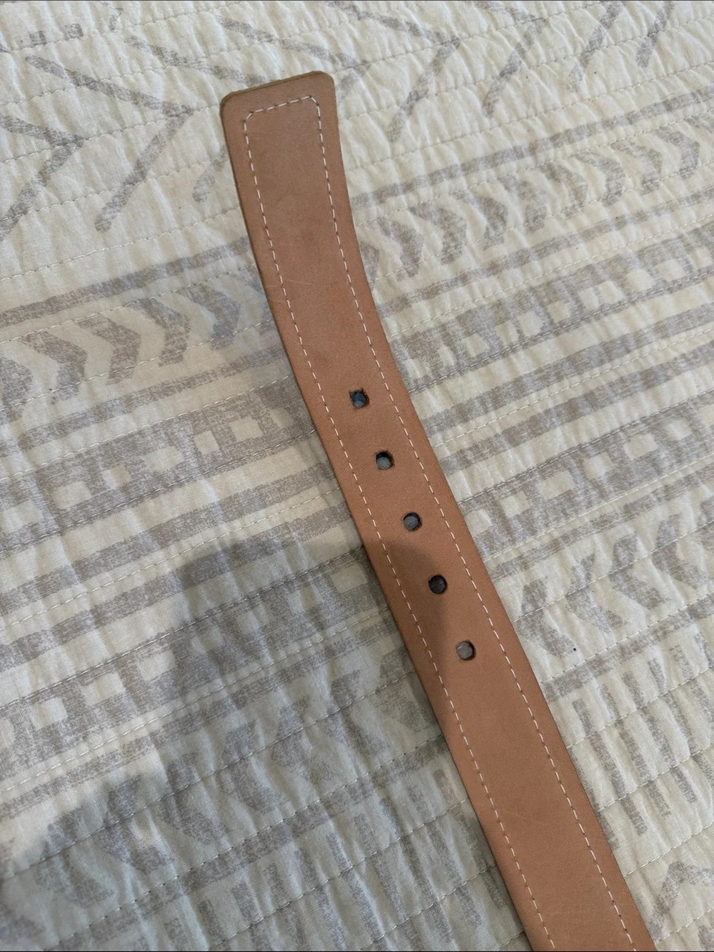 Streets Ahead Tan Leather / Hide Belt with Distressed Turquoise Buckle